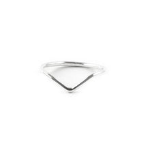 Load image into Gallery viewer, Chevron ring silver