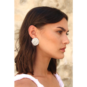 Melt moon earrings
