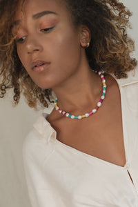 Rainbow baroque necklace