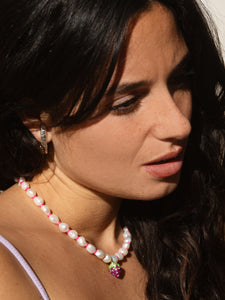 Strawberry pearl necklace