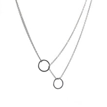 Load image into Gallery viewer, Two circles draped necklace