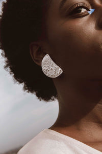 Sculpted moon earrings