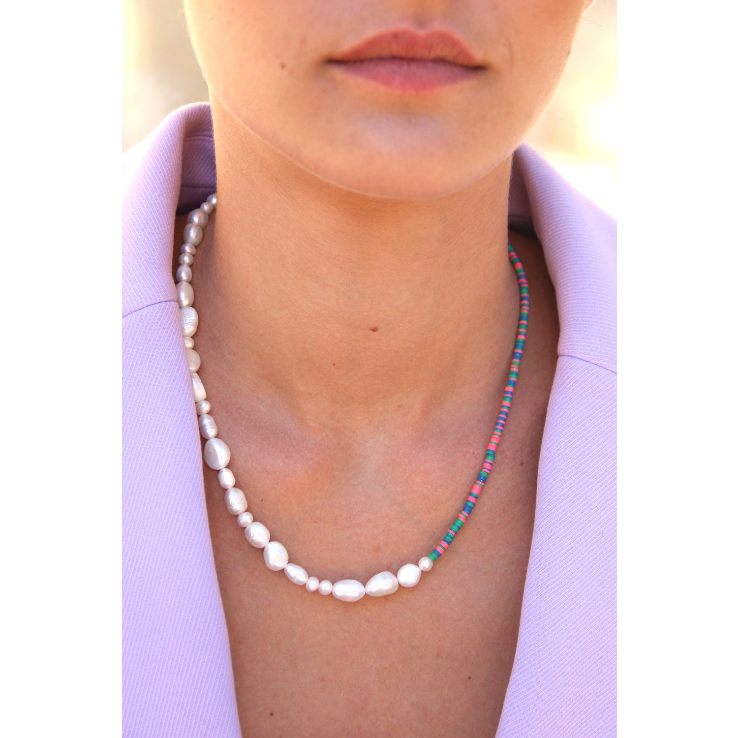 Asymmetric pearl necklace – Studio Mia Sahlberg
