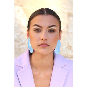 Blue wave earrings