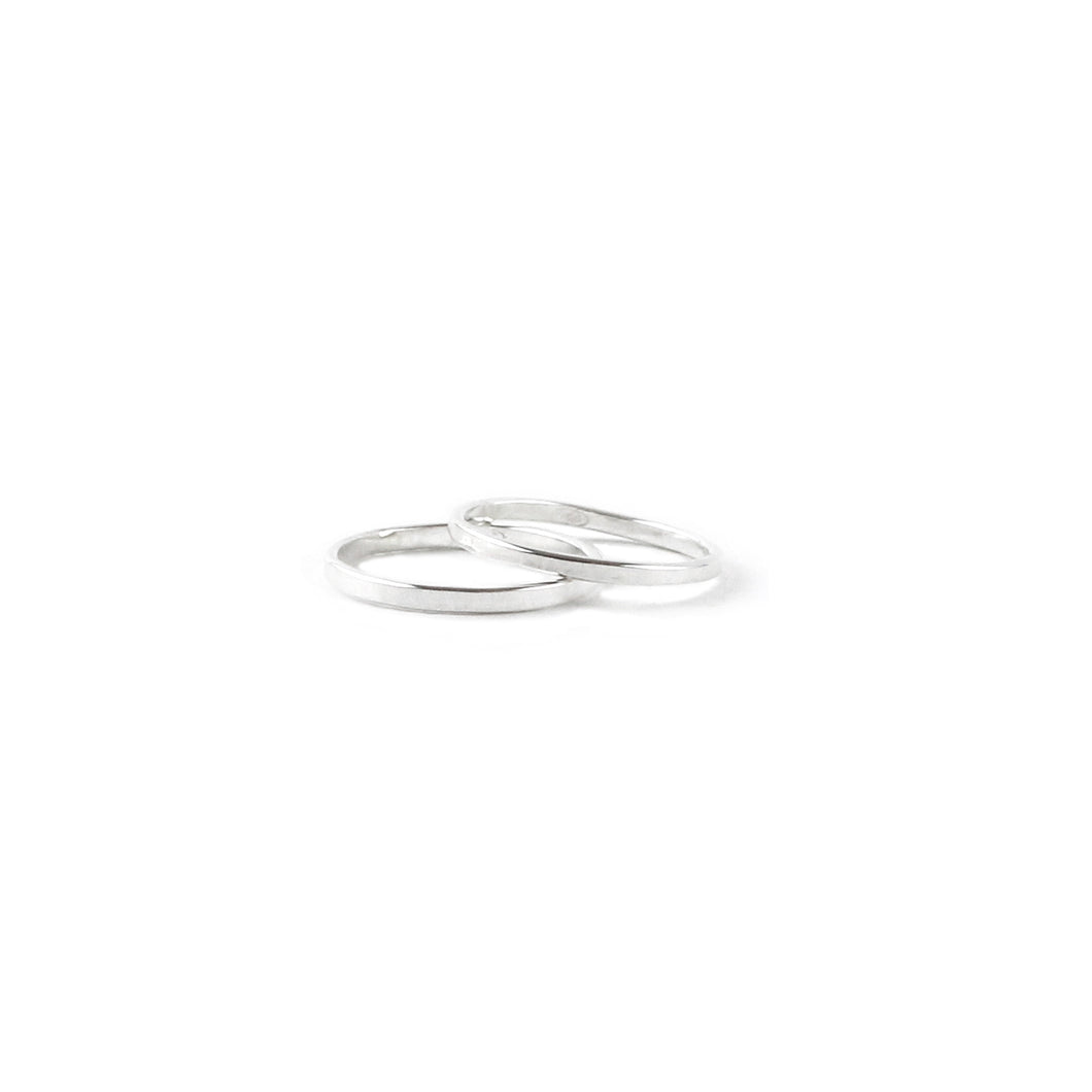 Duo knuckle silver rings