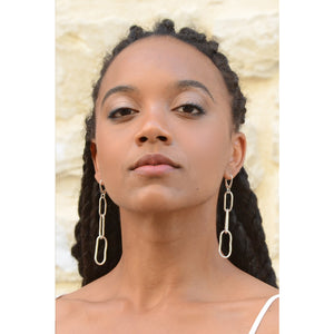 Imperfect chunky chain earrings