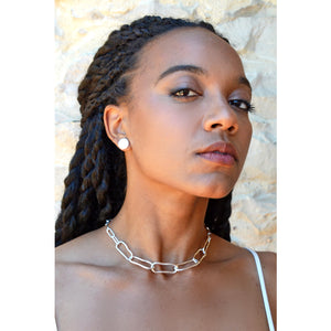 Imperfect chunky chain necklace