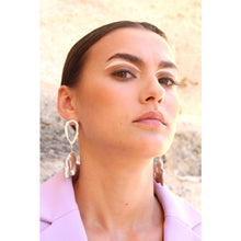 Load image into Gallery viewer, Lavender pearl drop earrings