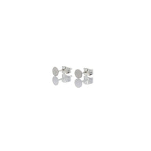 Load image into Gallery viewer, Round tiny ear studs, matte silver