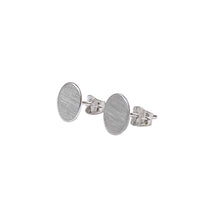 Load image into Gallery viewer, Round small ear studs, matte silver